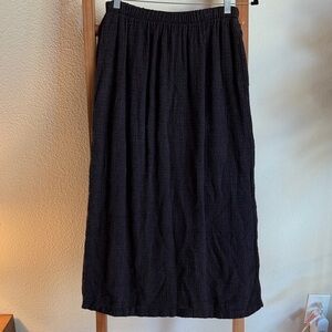 CP Shades Black and brown, textured elastic waist pocket  maxi skirt